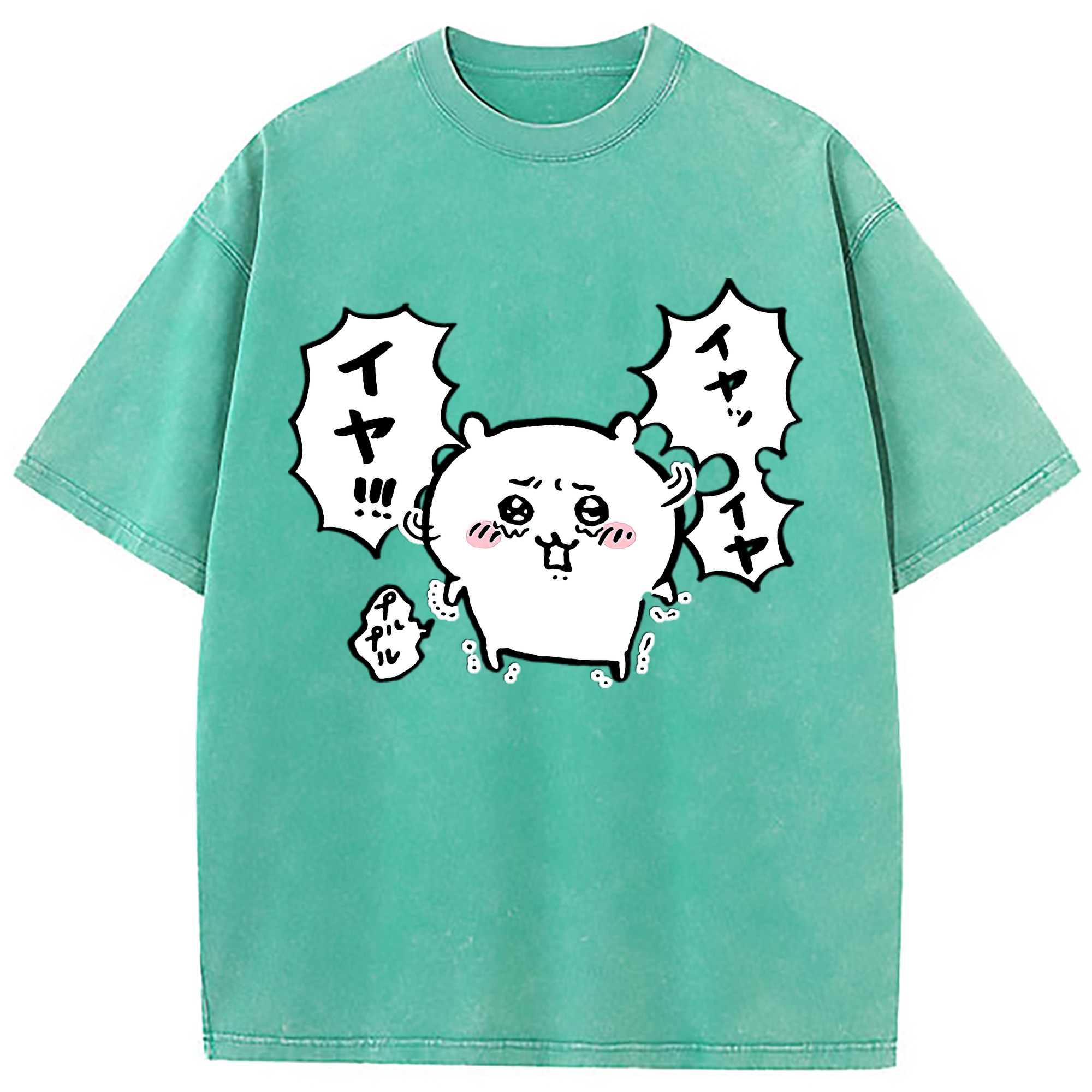 （画像用） ちいかわ ちいかわ Chii-kawa chiikawa 綿100% ヴィンテージ風 半袖Tシャツ（フロントプリント）